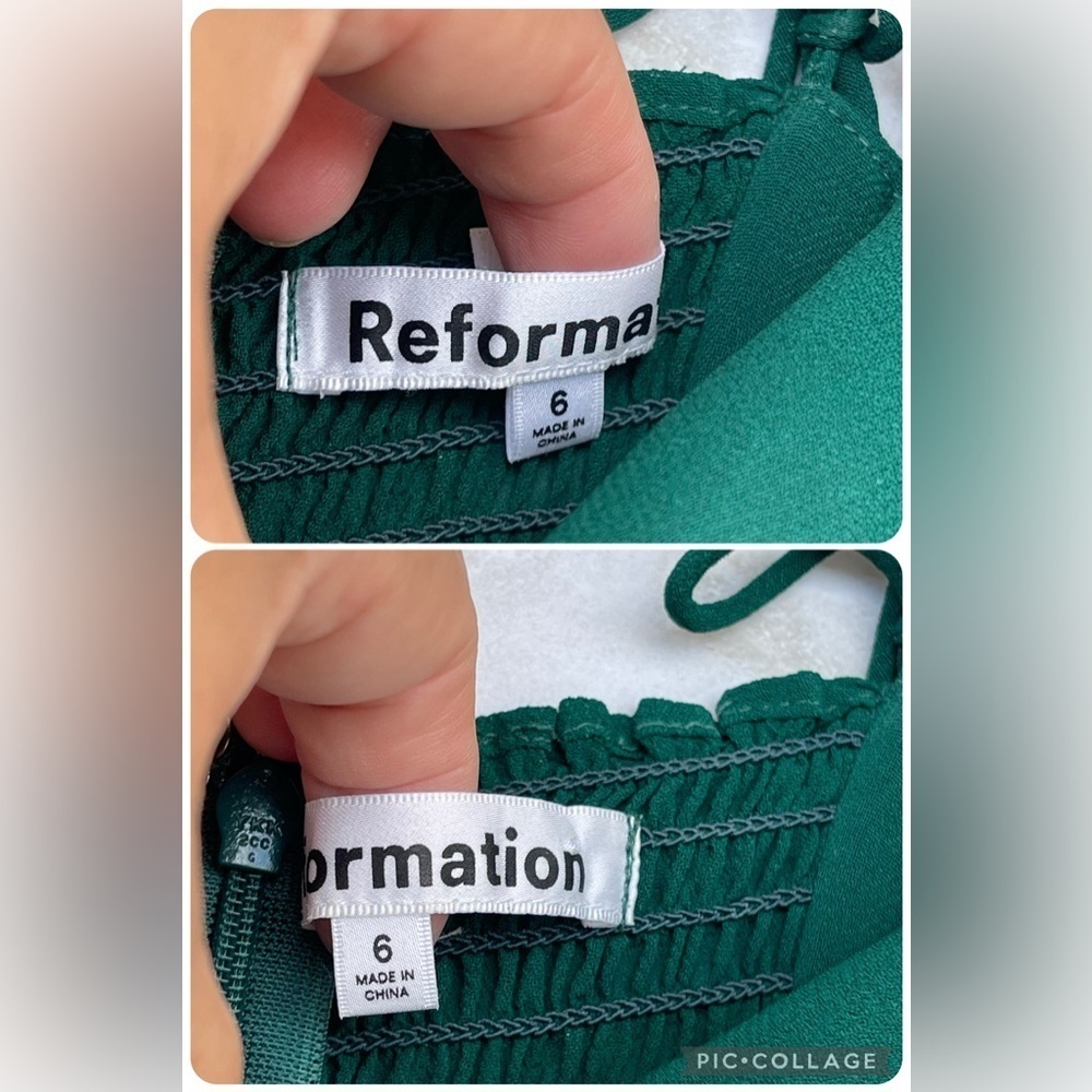 Reformation Juliette dress size 6 in Emerald - Picture 4 of 17